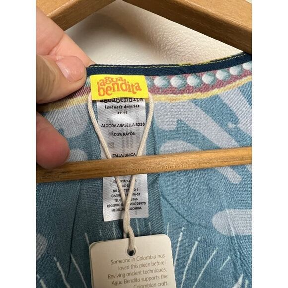 Agua Bendita Aldora Arabela Tunic Coverup NWT Sz. O/S - Picture 10 of 11